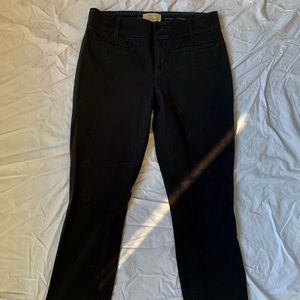 Anthropologie essential slim black trousers; size 0.